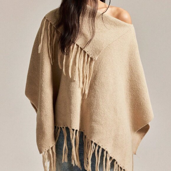 Apricot Casual Women's Warm Fringe Knit Oversized Sweater - Picture 7 of 8